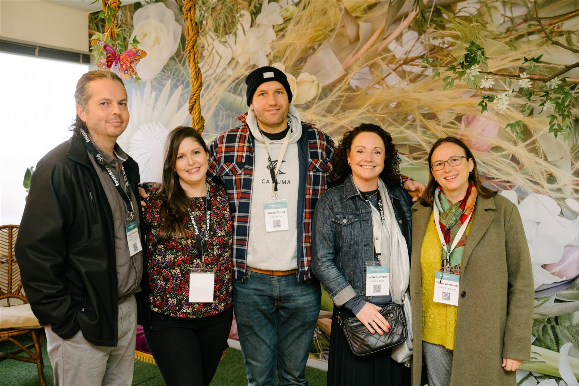 CEOs, MDs, founders and decision makers attending a community building event - Founders Café at Flower Café in Cape Town.